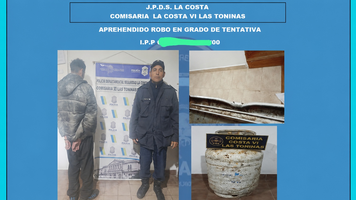 LAS TONINAS: Apresan a delincuente serial